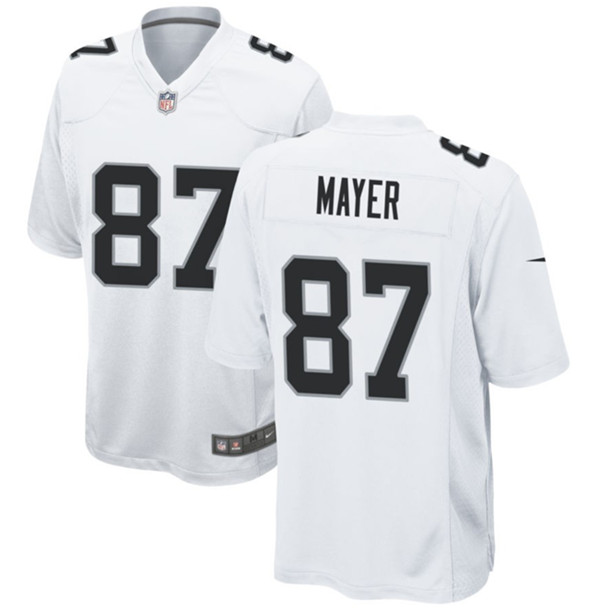 Men's Las Vegas Raiders #87 Michael Mayer White Stitched Game Jersey